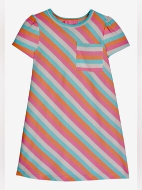 Bisby Kid’s Everyday Dress Cotton Sherbert Stripe Size 5